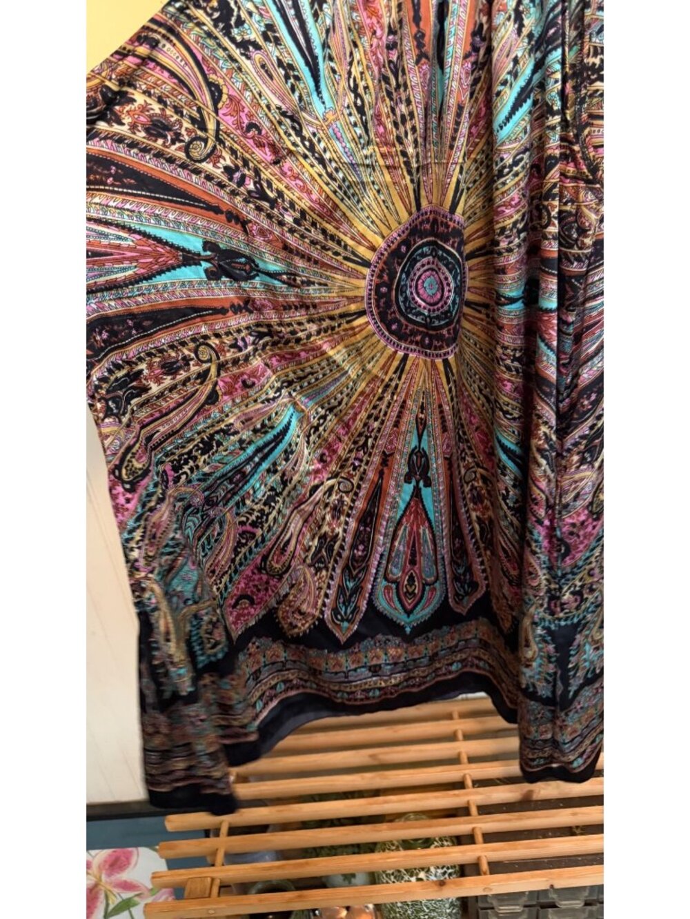 Pookie & Sebastian Multicolor Paisley Halter Dress With Tie Neck Flowy Design - Picture 2 of 6
